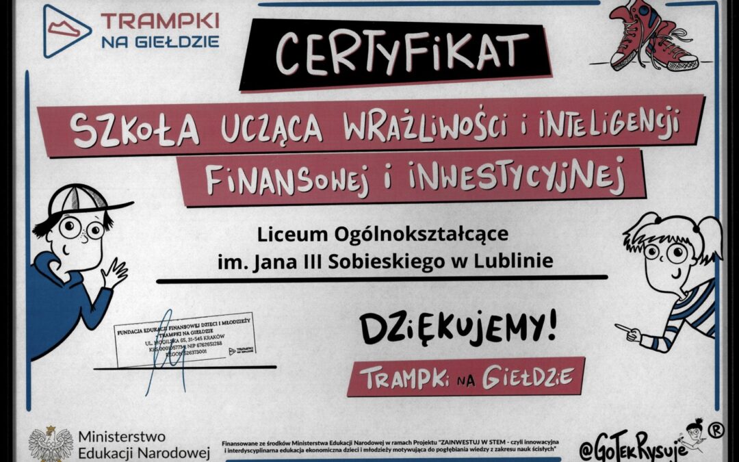 Certyfikat „Trampki na giełdzie”: historia o tym, jak uczymy finansów