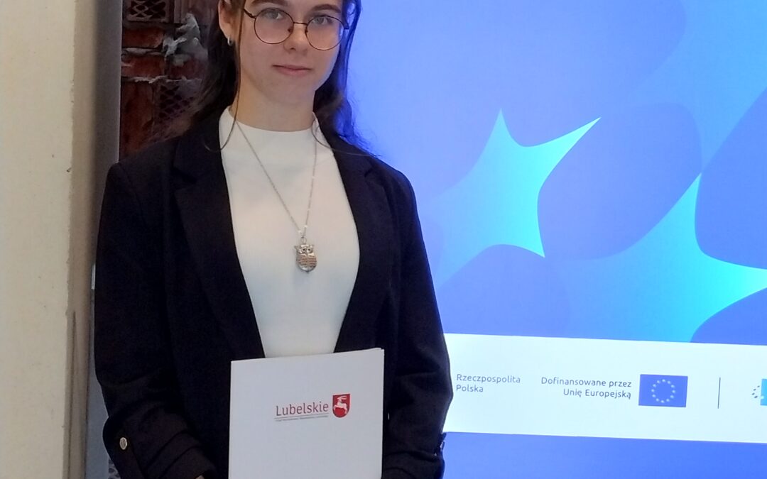 Anastazja Kostiuk wyróżniona w programie „Lubelskie wspiera uzdolnionych”
